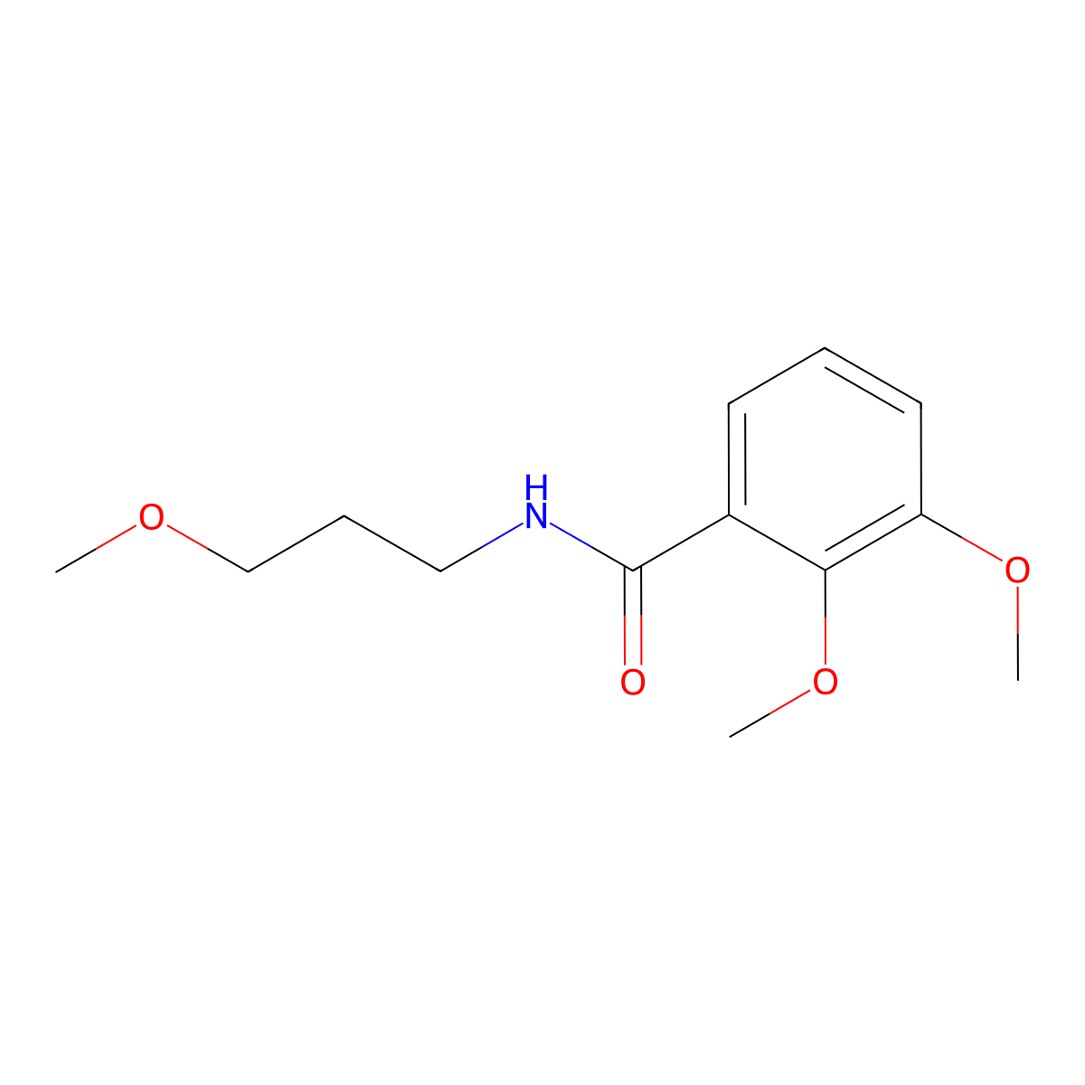 2,3-dimethoxy-N-(3-methoxypropyl)benzamide molecular structure, CAS 700856-59-3
