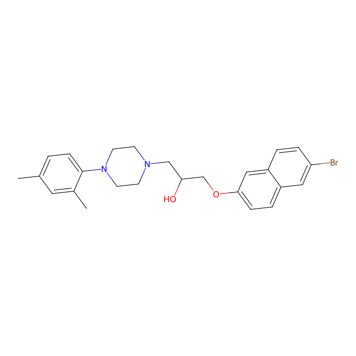 1-[(6-Bromonaphthalen-2-yl)oxy]-3-[4-(2,4-dimethylphenyl)piperazin-1-yl]propan-2-ol molecular structure, CAS 700856-68-4