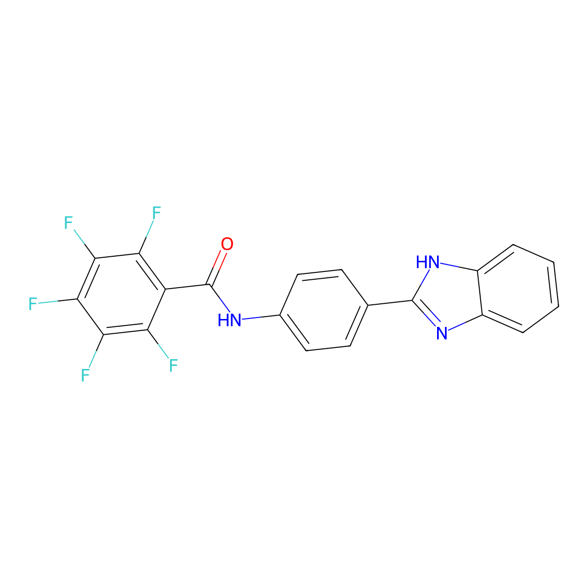 N-[4-(1H-benzimidazol-2-yl)phenyl]-2,3,4,5,6-pentafluorobenzamide molecular structure, CAS 700857-33-6
