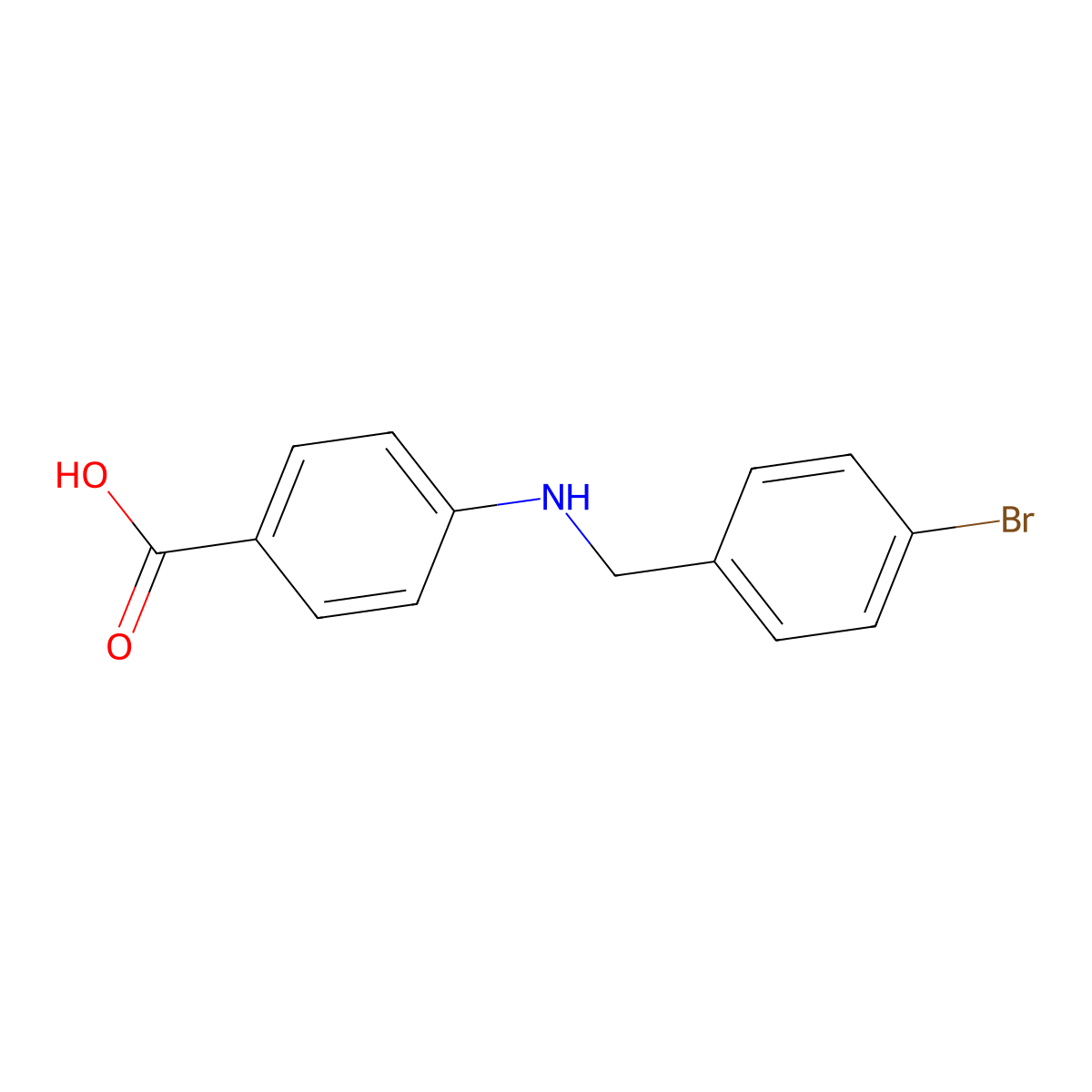 4-[(4-Bromobenzyl)amino]benzoic acid molecular structure, CAS 700857-44-9