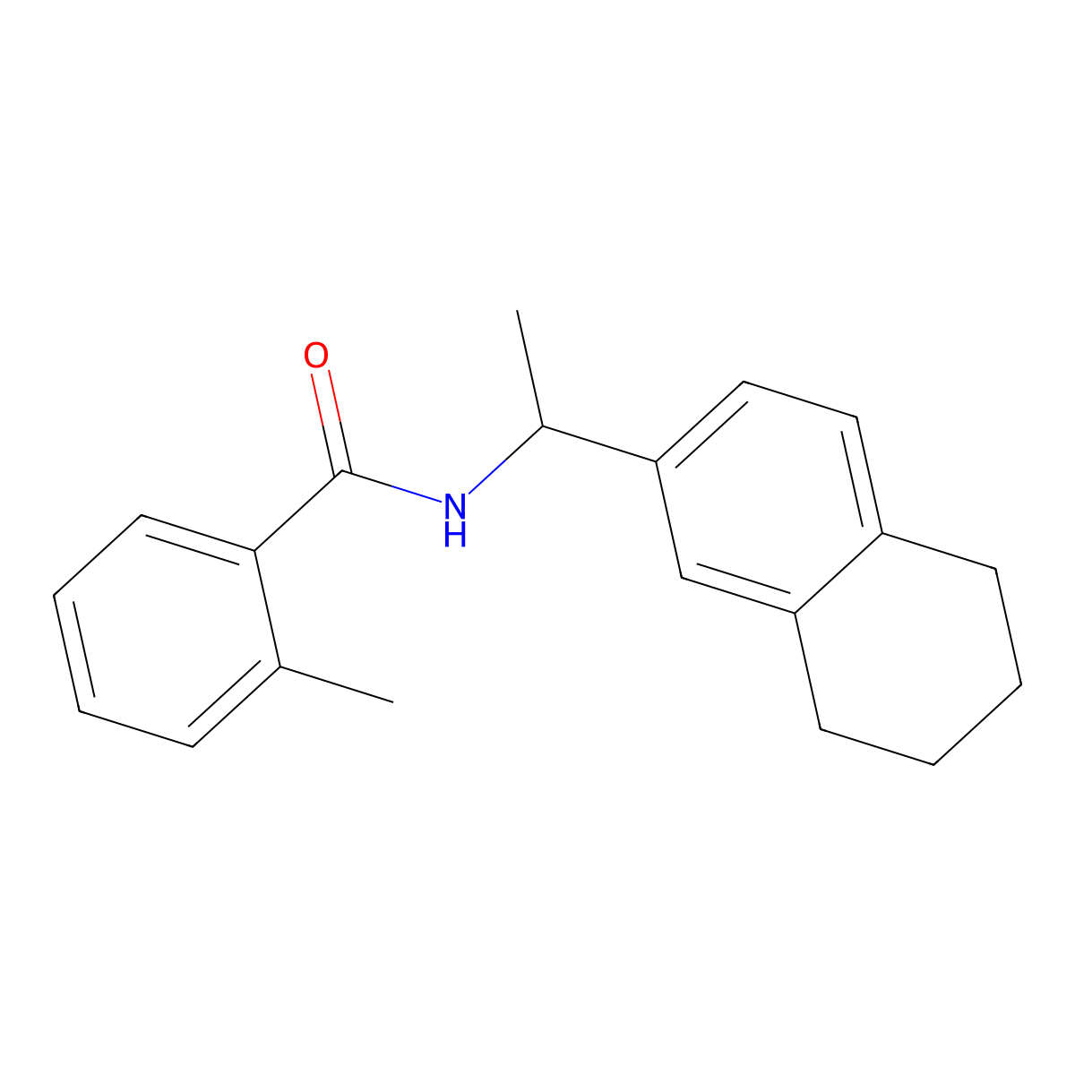 2-methyl-N-[1-(5,6,7,8-tetrahydronaphthalen-2-yl)ethyl]benzamide molecular structure, CAS 700857-55-2