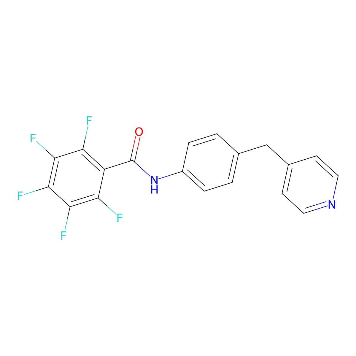 2,3,4,5,6-pentafluoro-N-[4-(pyridin-4-ylmethyl)phenyl]benzamide molecular structure, CAS 700857-59-6