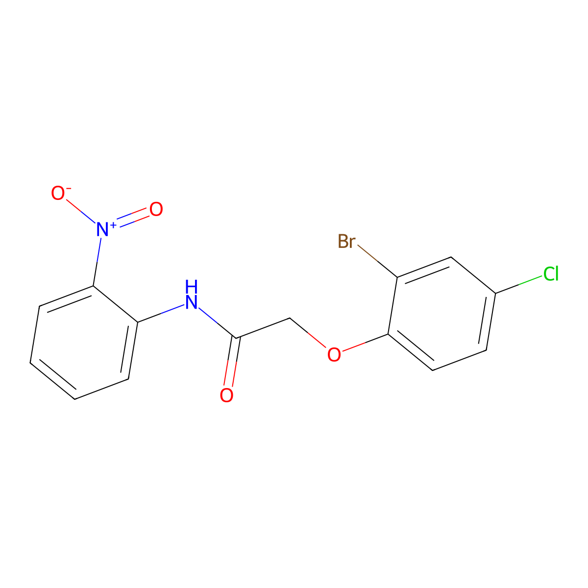 2-(2-bromo-4-chlorophenoxy)-N-(2-nitrophenyl)acetamide molecular structure, CAS 700857-82-5