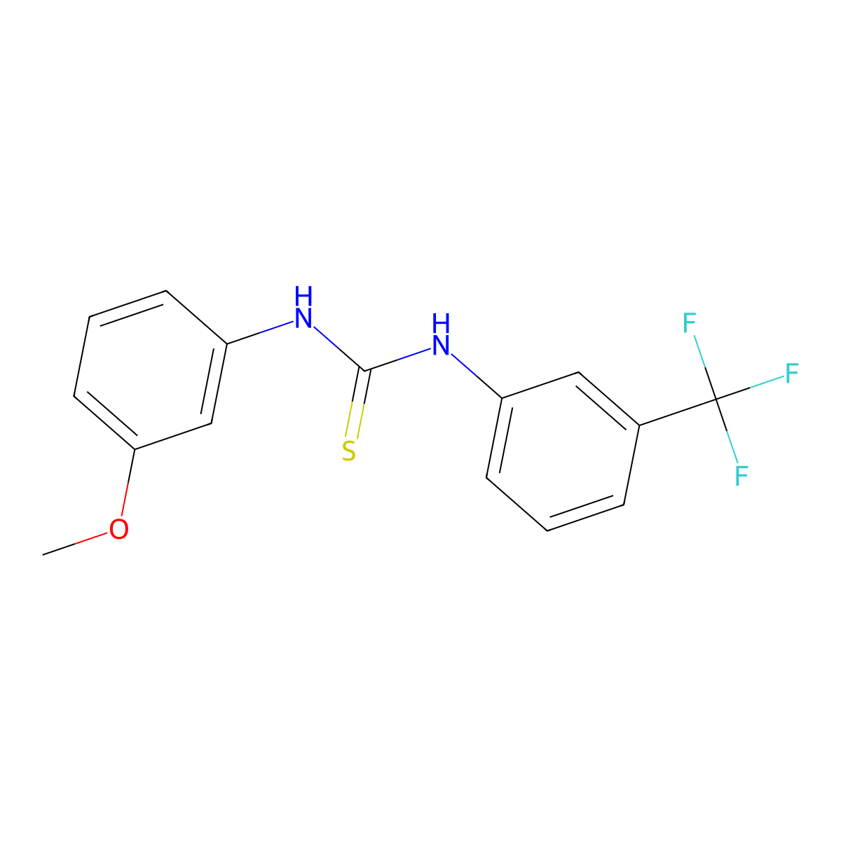1-(3-Methoxyphenyl)-3-[3-(trifluoromethyl)phenyl]thiourea molecular structure, CAS 700858-03-3
