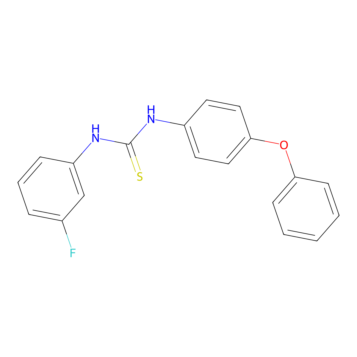 1-(3-Fluorophenyl)-3-(4-phenoxyphenyl)thiourea molecular structure, CAS 700858-05-5