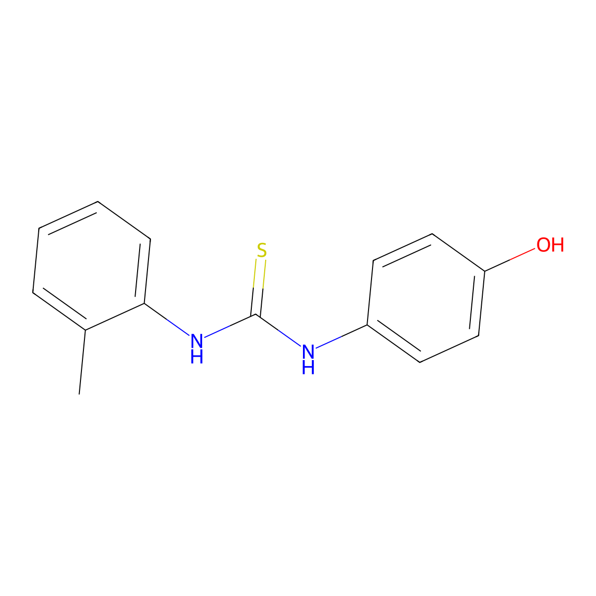1-(4-Hydroxyphenyl)-3-(2-methylphenyl)thiourea molecular structure, CAS 700858-12-4