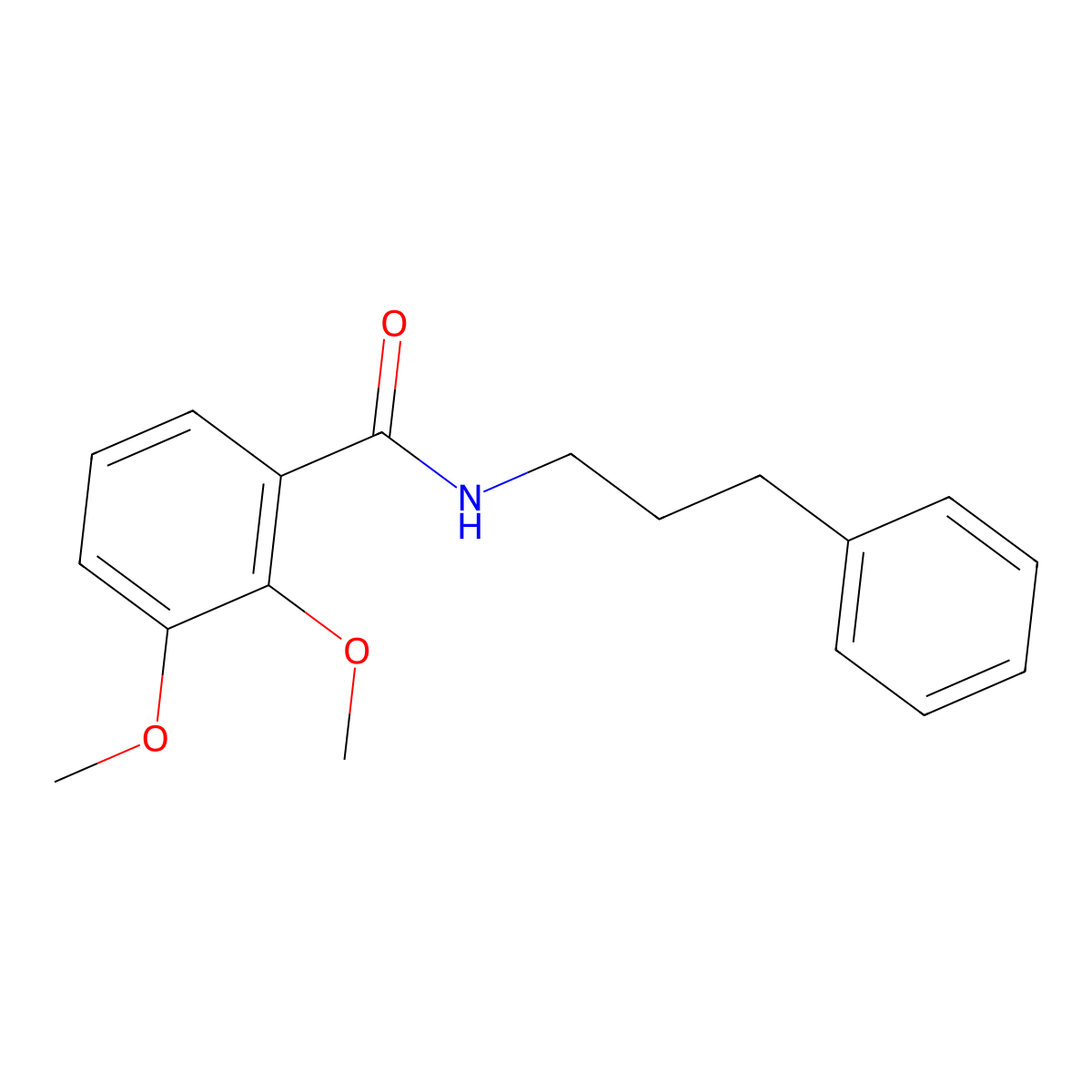2,3-dimethoxy-N-(3-phenylpropyl)benzamide molecular structure, CAS 700858-18-0