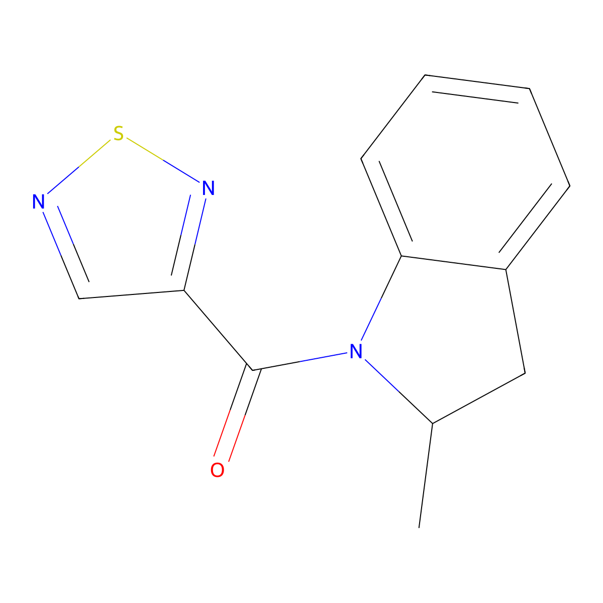 2-Methylindolinyl 1,2,5-thiadiazol-3-yl ketone molecular structure, CAS 700858-21-5