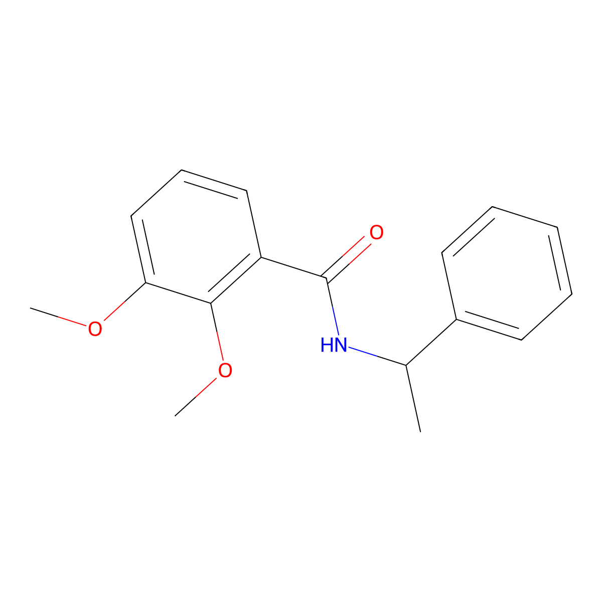 2,3-dimethoxy-N-(1-phenylethyl)benzamide molecular structure, CAS 700858-29-3