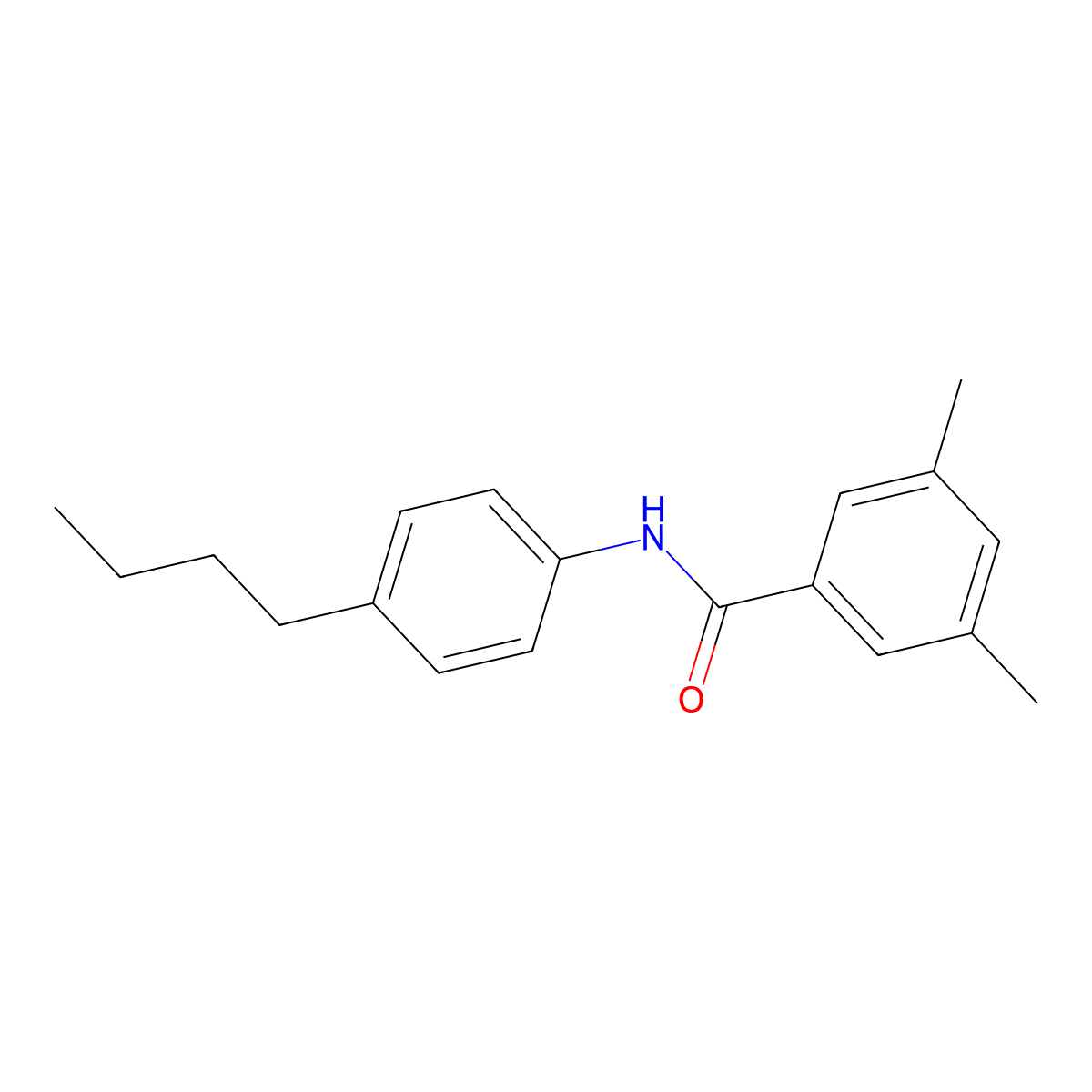 N-(4-butylphenyl)-3,5-dimethylbenzamide molecular structure, CAS 700858-30-6