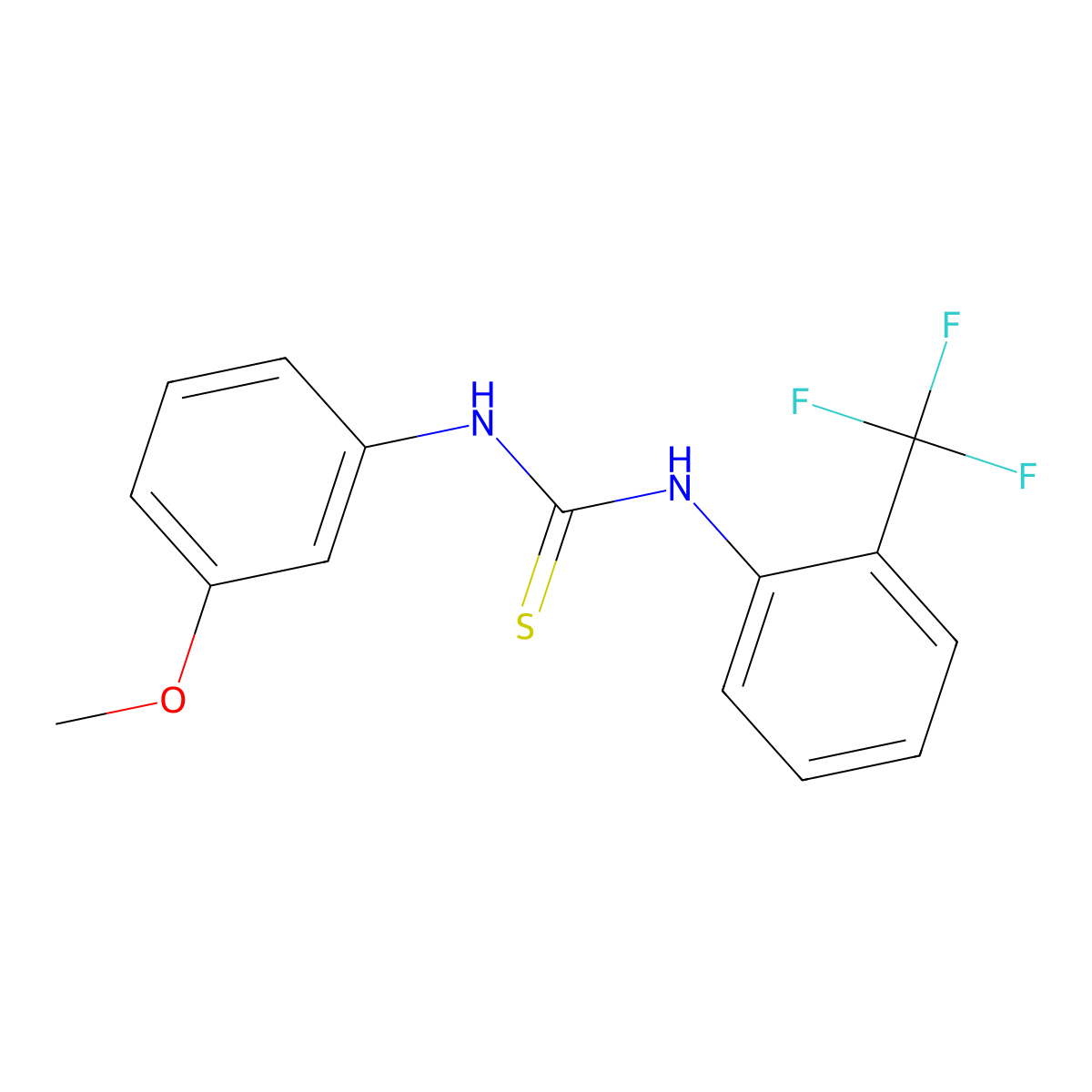 1-(3-Methoxyphenyl)-3-[2-(trifluoromethyl)phenyl]thiourea molecular structure, CAS 700858-61-3