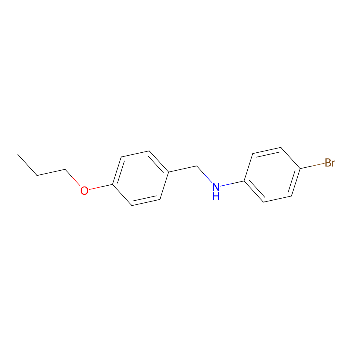 N-(4-bromophenyl)-N-(4-propoxybenzyl)amine molecular structure, CAS 700858-90-8