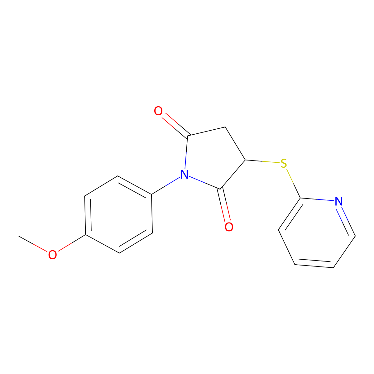 1-(4-Methoxyphenyl)-3-(pyridin-2-ylsulfanyl)pyrrolidine-2,5-dione molecular structure, CAS 700858-91-9