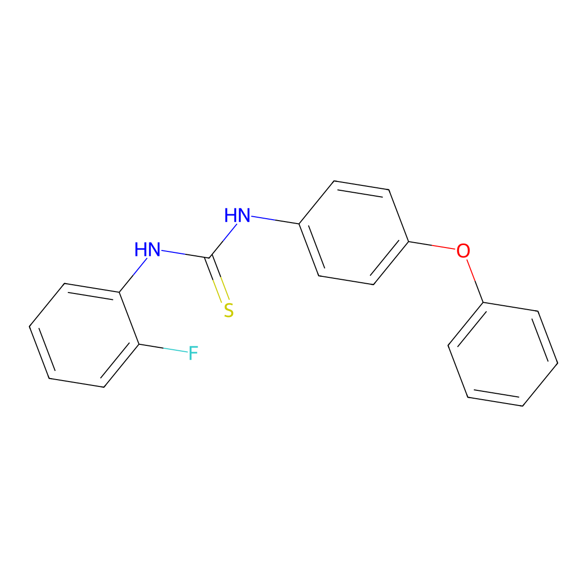 1-(2-Fluorophenyl)-3-(4-phenoxyphenyl)thiourea molecular structure, CAS 700859-02-5