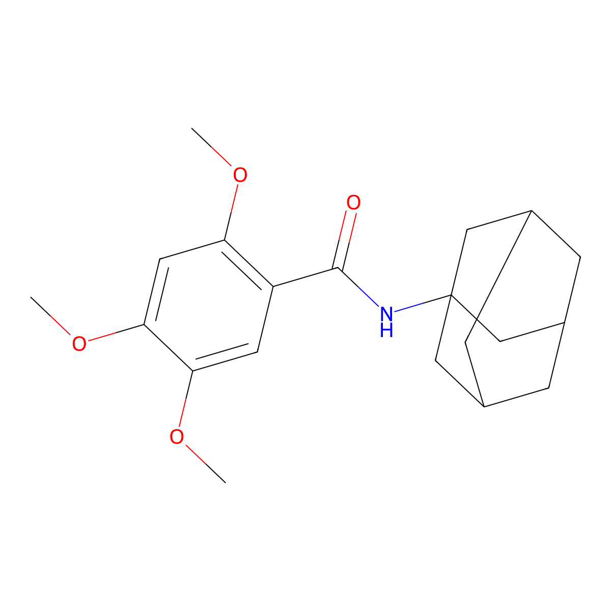 N-(1-adamantyl)-2,4,5-trimethoxybenzamide molecular structure, CAS 700859-05-8