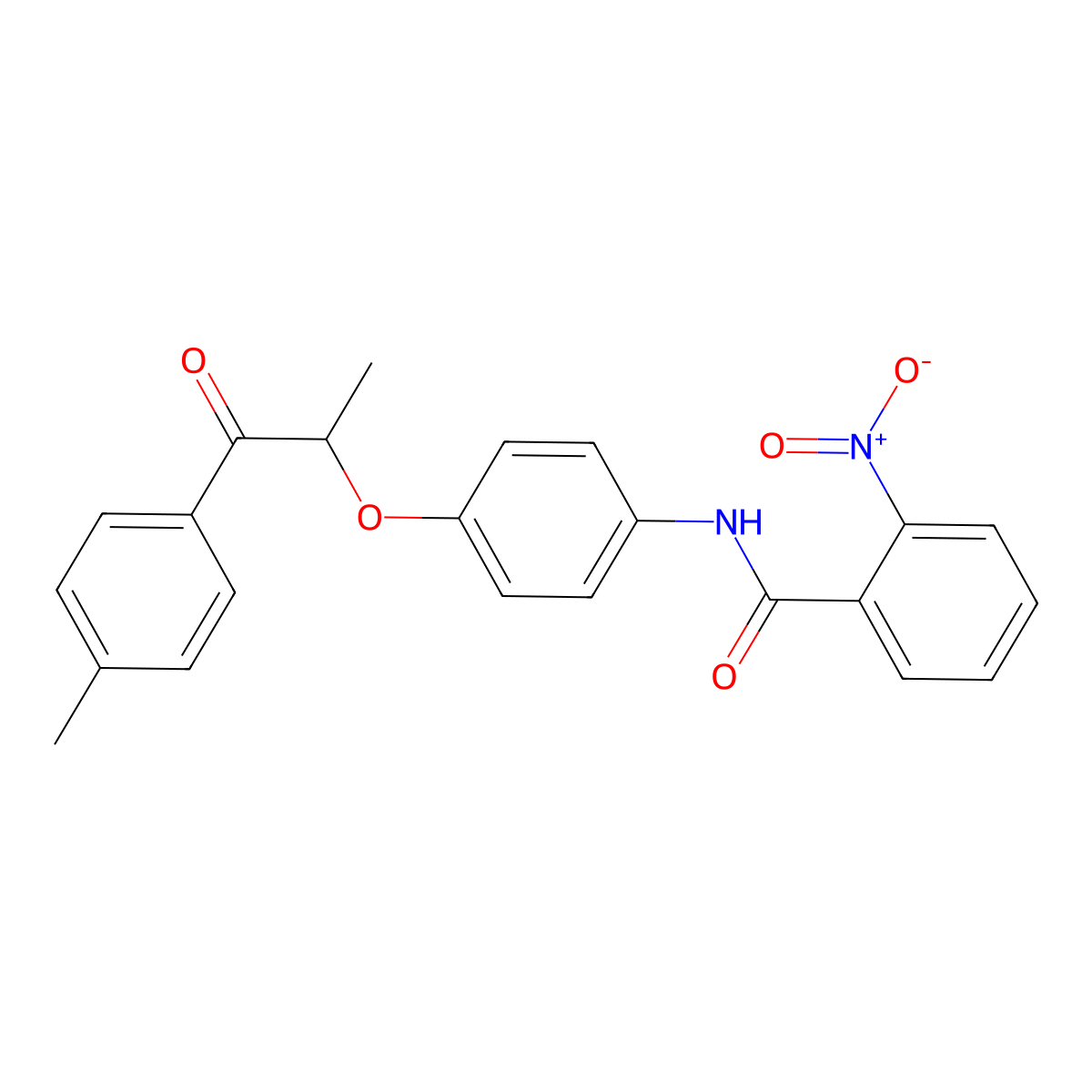 N-[4-[1-(4-methylphenyl)-1-oxopropan-2-yl]oxyphenyl]-2-nitrobenzamide molecular structure, CAS 700859-09-2