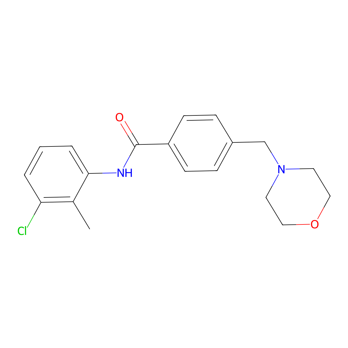 N-(3-chloro-2-methylphenyl)-4-(morpholin-4-ylmethyl)benzamide molecular structure, CAS 700859-11-6