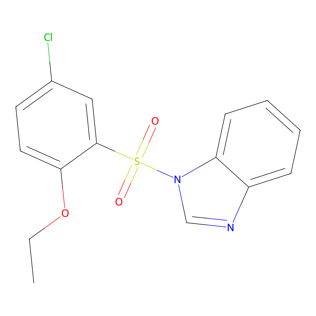 1-(5-Chloro-2-ethoxyphenyl)sulfonylbenzimidazole molecular structure, CAS 700859-12-7