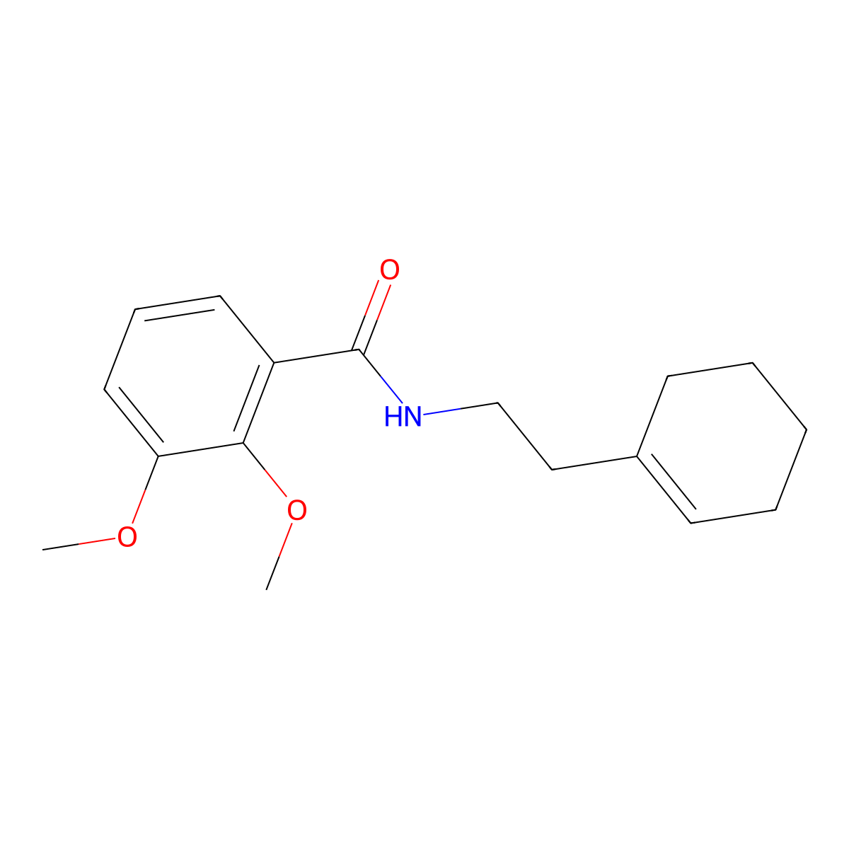 N-[2-(cyclohexen-1-yl)ethyl]-2,3-dimethoxybenzamide molecular structure, CAS 700859-49-0