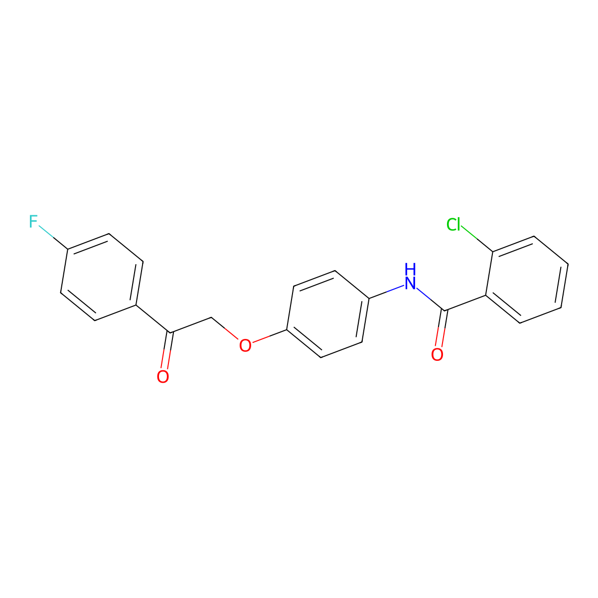 2-chloro-N-[4-[2-(4-fluorophenyl)-2-oxoethoxy]phenyl]benzamide molecular structure, CAS 700859-74-1