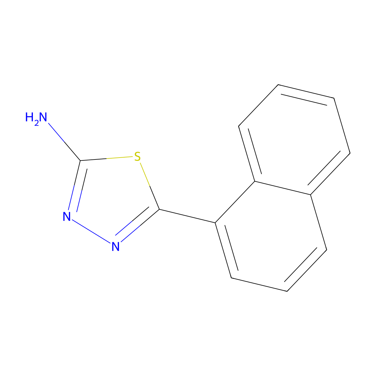 5-(Naphthalen-1-yl)-1,3,4-thiadiazol-2-amine molecular structure, CAS 70086-06-5