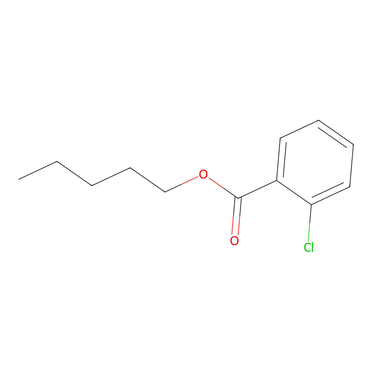 Pentyl 2-chlorobenzoate molecular structure, CAS 70086-68-9