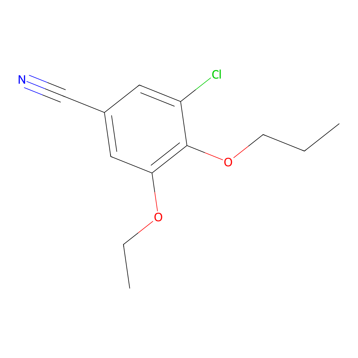 3-Chloro-5-ethoxy-4-propoxybenzonitrile molecular structure, CAS 700860-05-5
