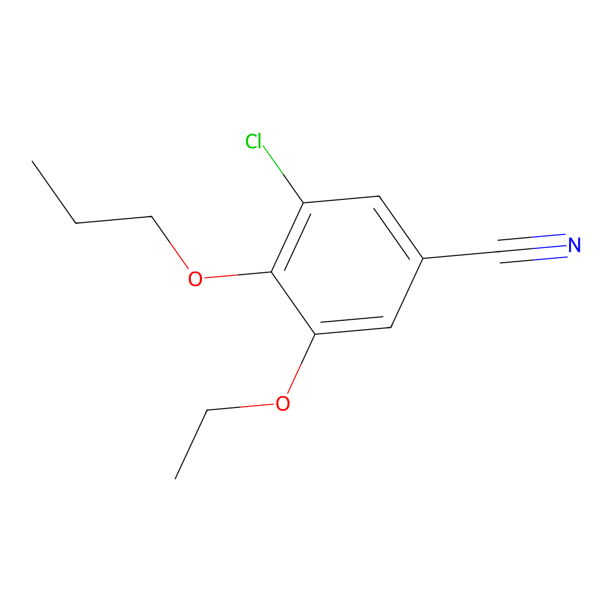 3-Chloro-5-ethoxy-4-propoxybenzonitrile molecular structure, CAS 700860-05-5