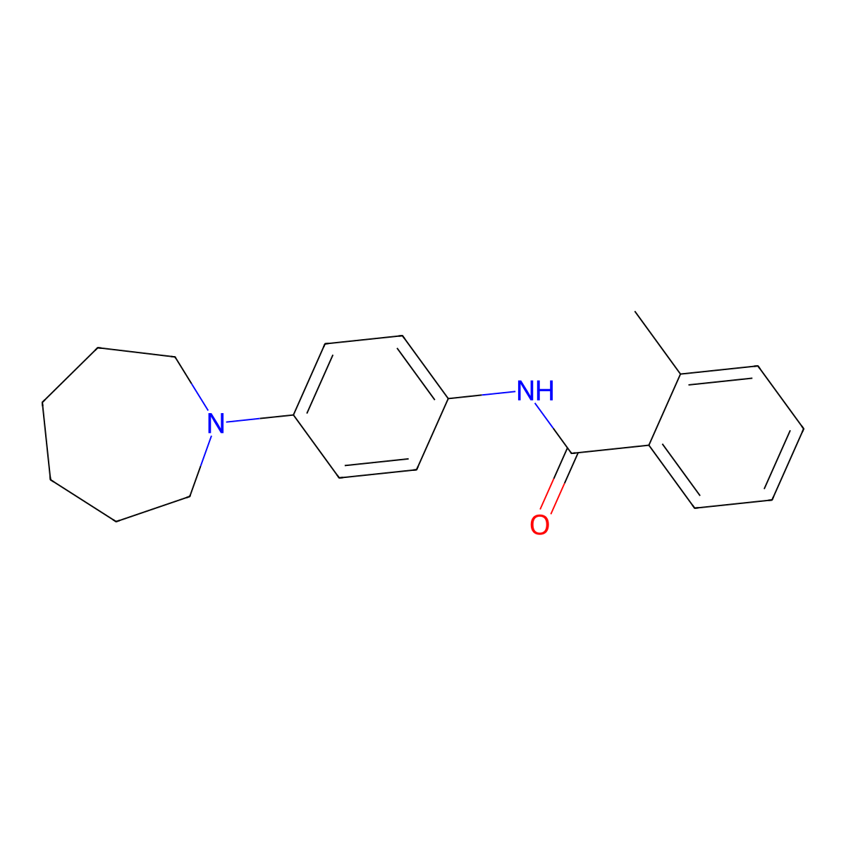 N-[4-(azepan-1-yl)phenyl]-2-methylbenzamide molecular structure, CAS 700860-08-8