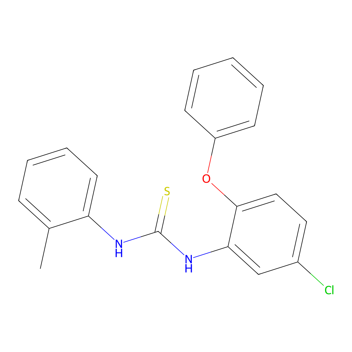 1-(5-Chloro-2-phenoxyphenyl)-3-(2-methylphenyl)thiourea molecular structure, CAS 700860-15-7