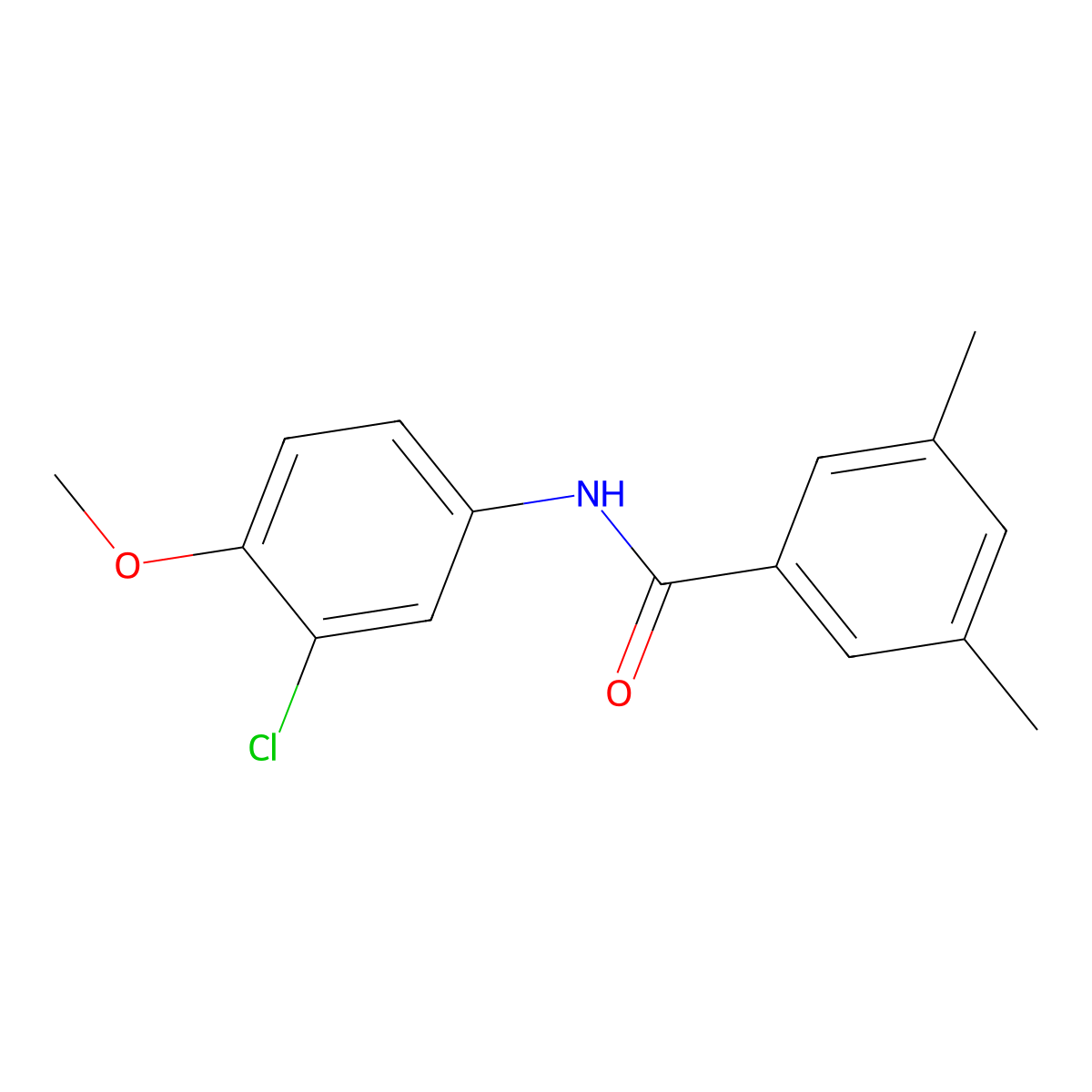 N-(3-chloro-4-methoxyphenyl)-3,5-dimethylbenzamide molecular structure, CAS 700860-16-8