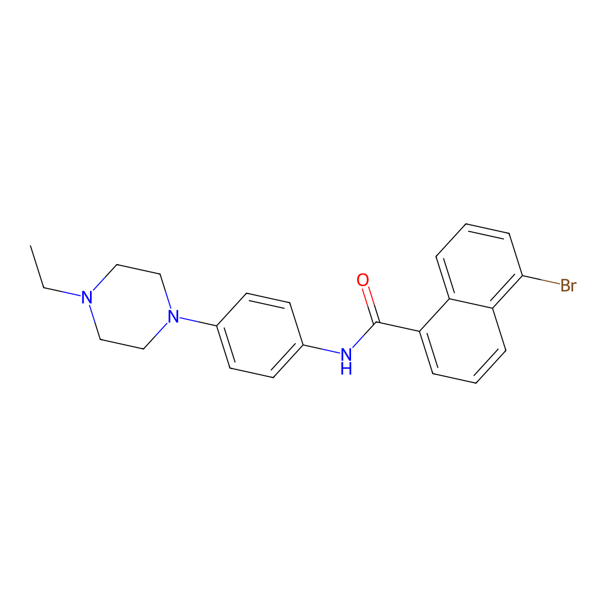 5-bromo-N-[4-(4-ethylpiperazin-1-yl)phenyl]naphthalene-1-carboxamide molecular structure, CAS 700860-26-0