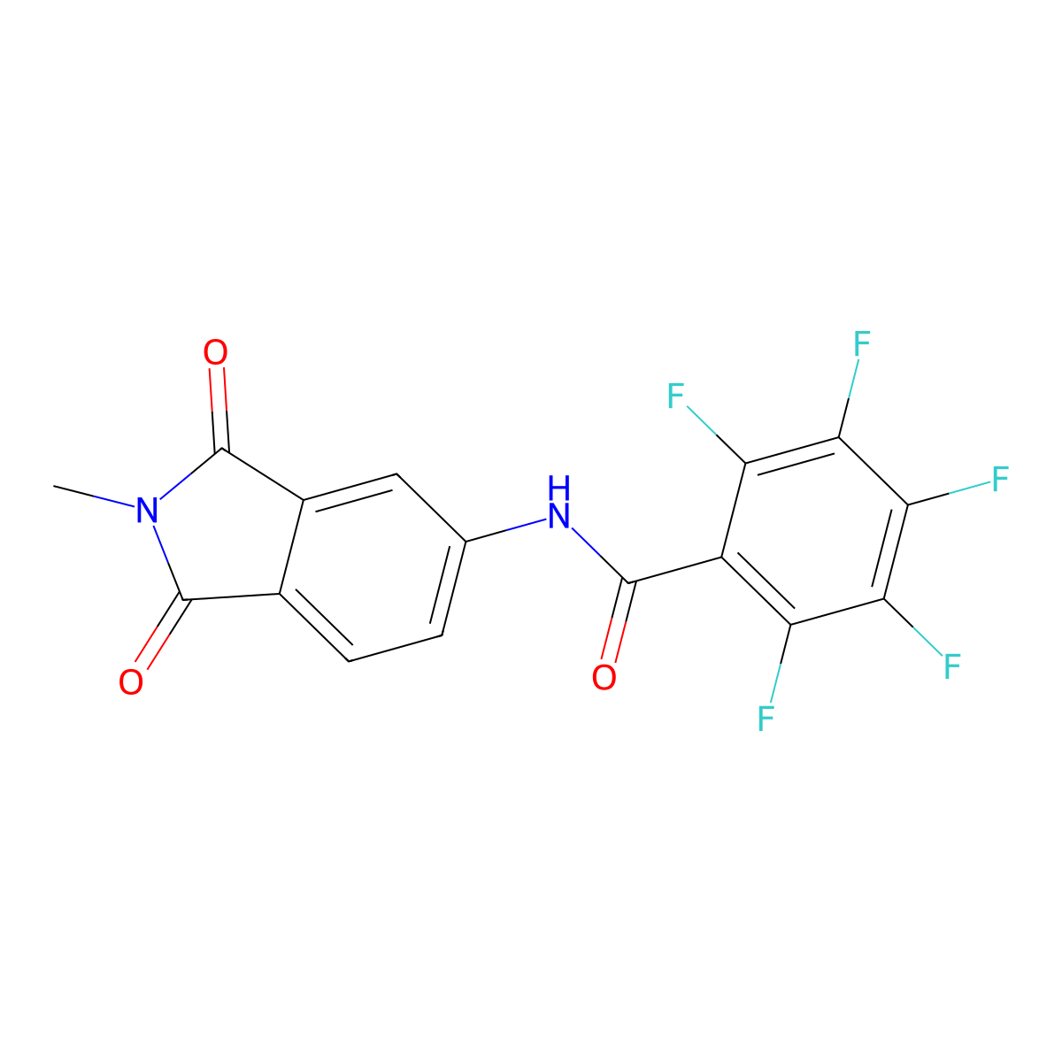 2,3,4,5,6-pentafluoro-N-(2-methyl-1,3-dioxo-2,3-dihydro-1H-isoindol-5-yl)benzamide molecular structure, CAS 700860-41-9
