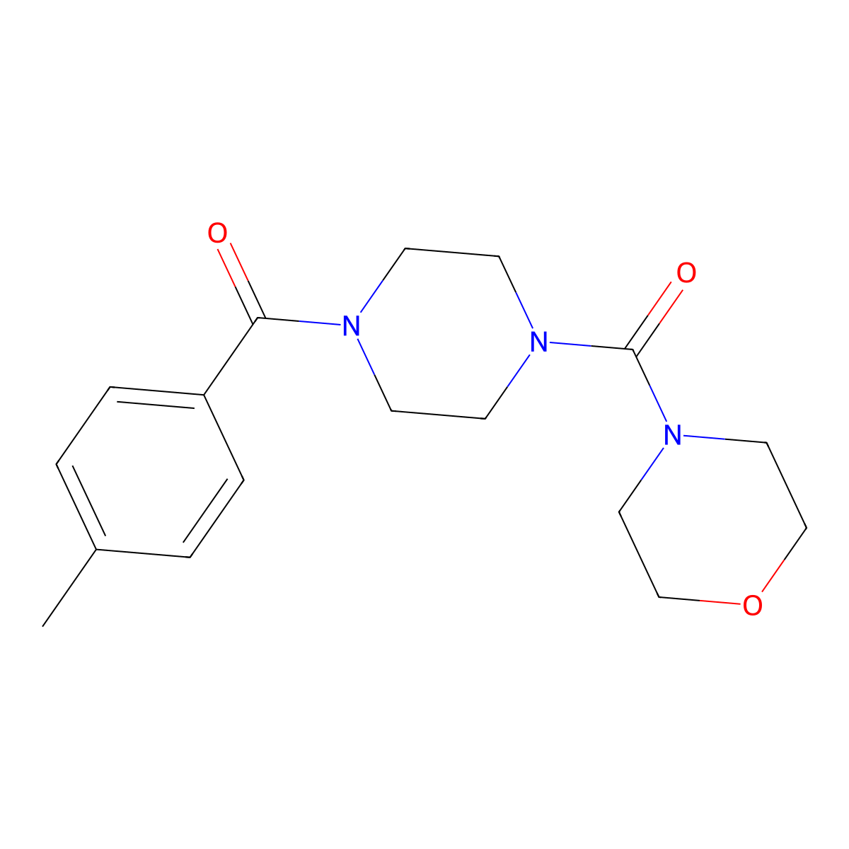 (4-(4-Methylbenzoyl)piperazin-1-yl)(morpholino)methanone molecular structure, CAS 700860-62-4