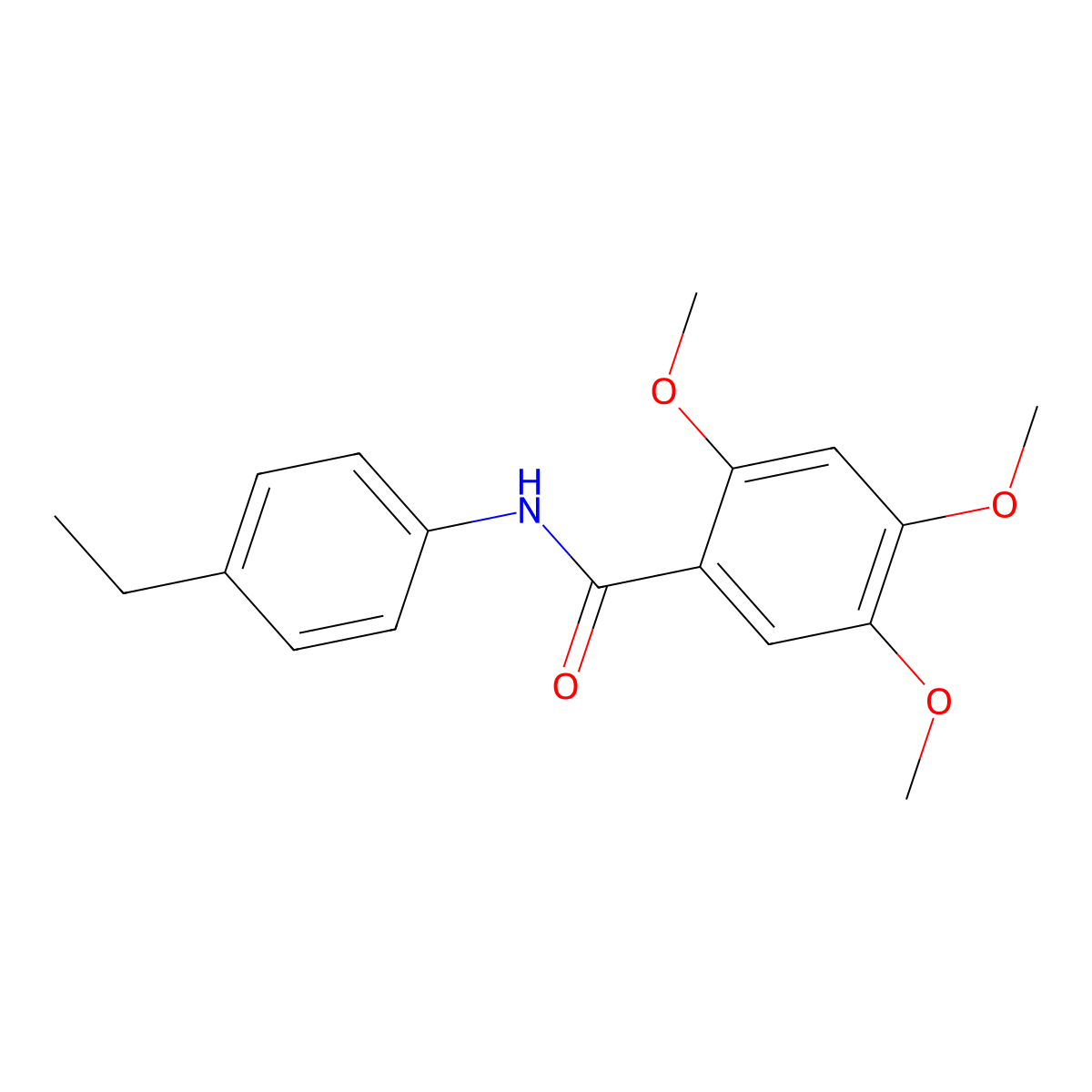 N-(4-ethylphenyl)-2,4,5-trimethoxybenzamide molecular structure, CAS 700860-89-5