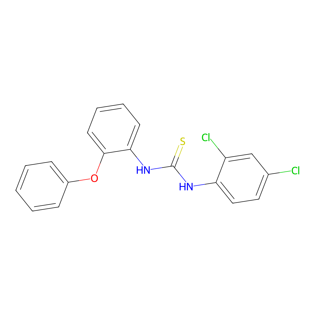 1-(2,4-Dichlorophenyl)-3-(2-phenoxyphenyl)thiourea molecular structure, CAS 700860-91-9