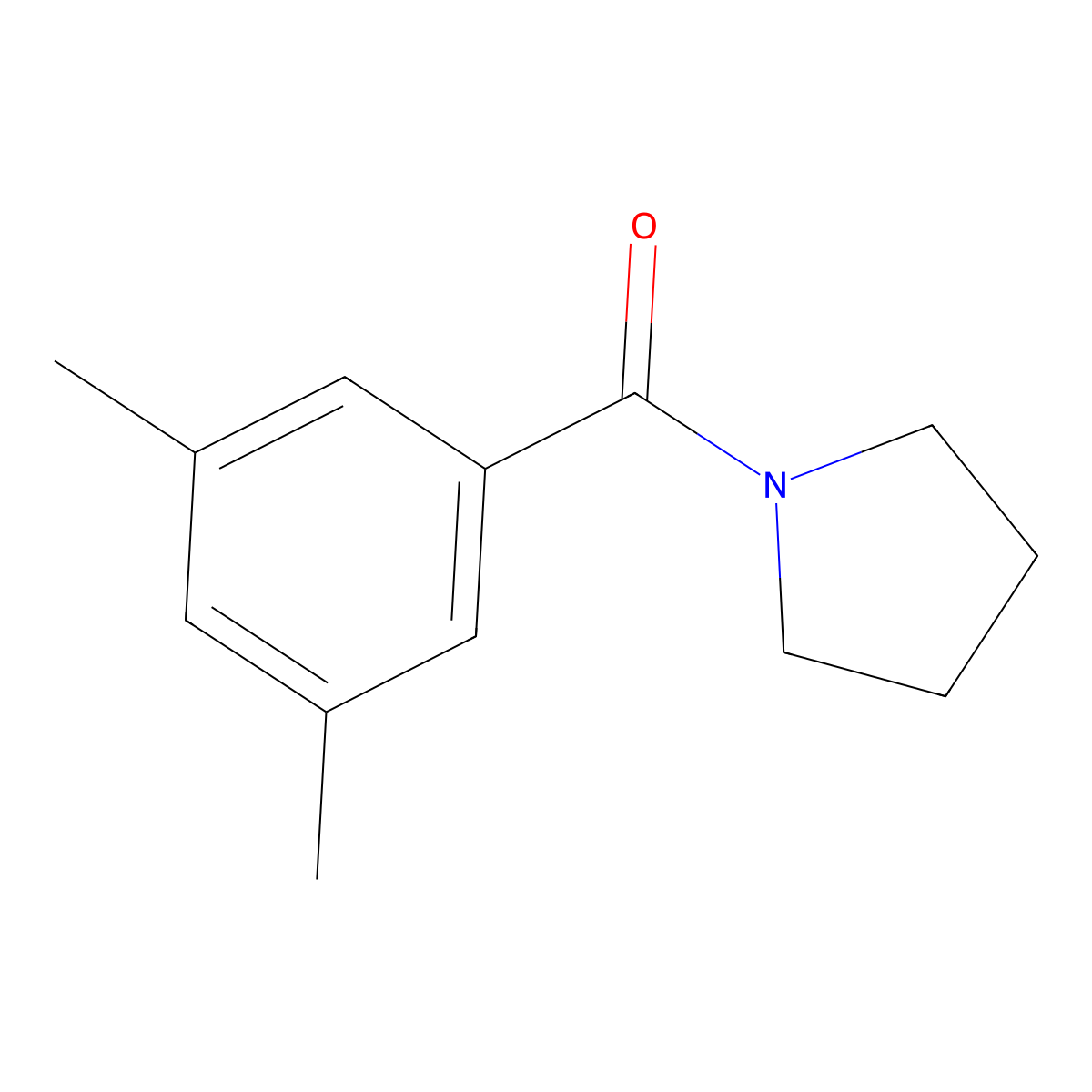 (3,5-Dimethylphenyl)(pyrrolidin-1-yl)methanone molecular structure, CAS 700860-97-5
