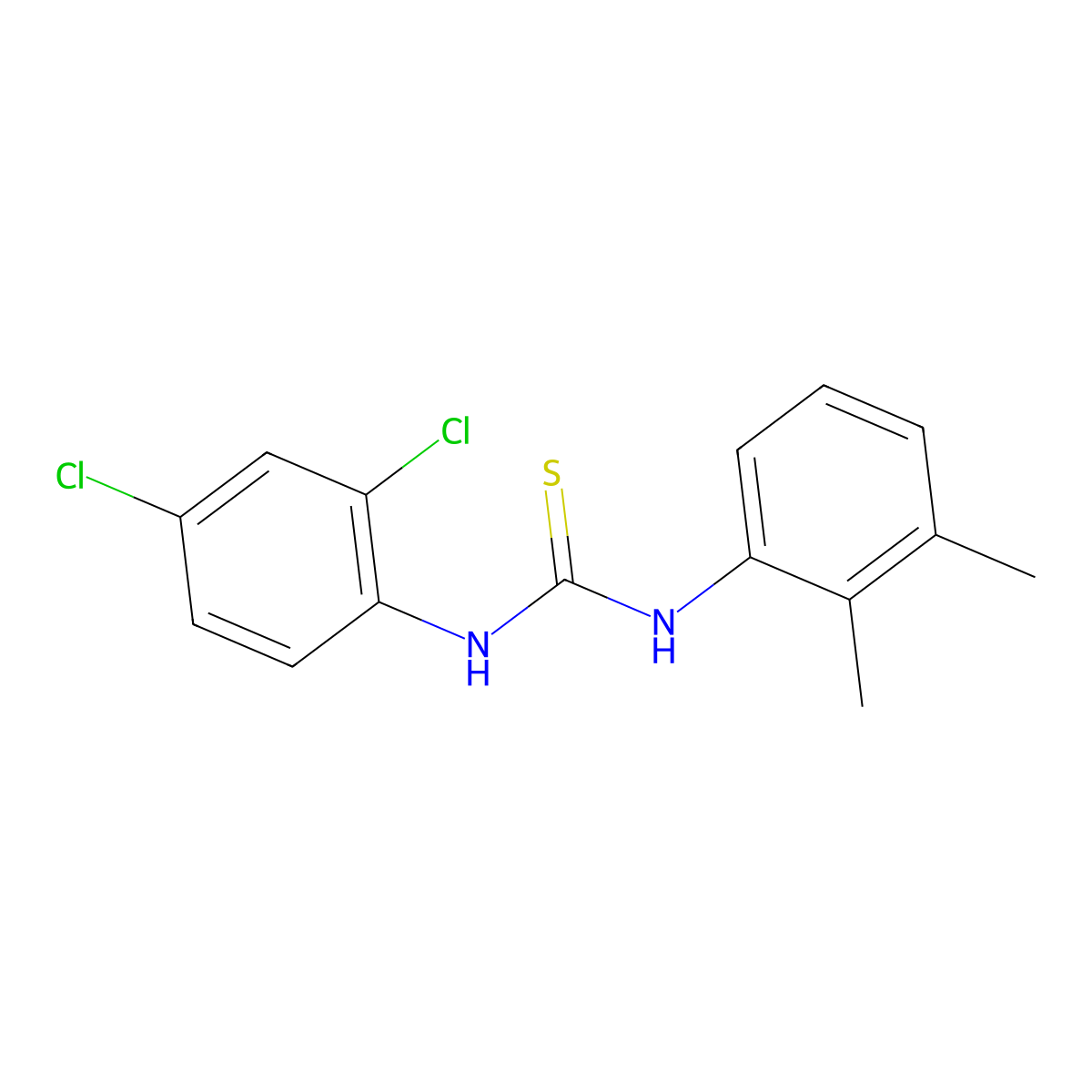 1-(2,4-Dichlorophenyl)-3-(2,3-dimethylphenyl)thiourea molecular structure, CAS 700861-14-9