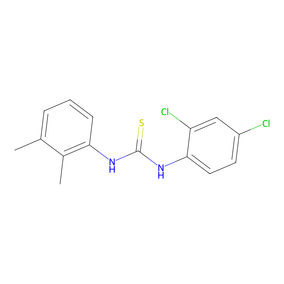 1-(2,4-Dichlorophenyl)-3-(2,3-dimethylphenyl)thiourea molecular structure, CAS 700861-14-9