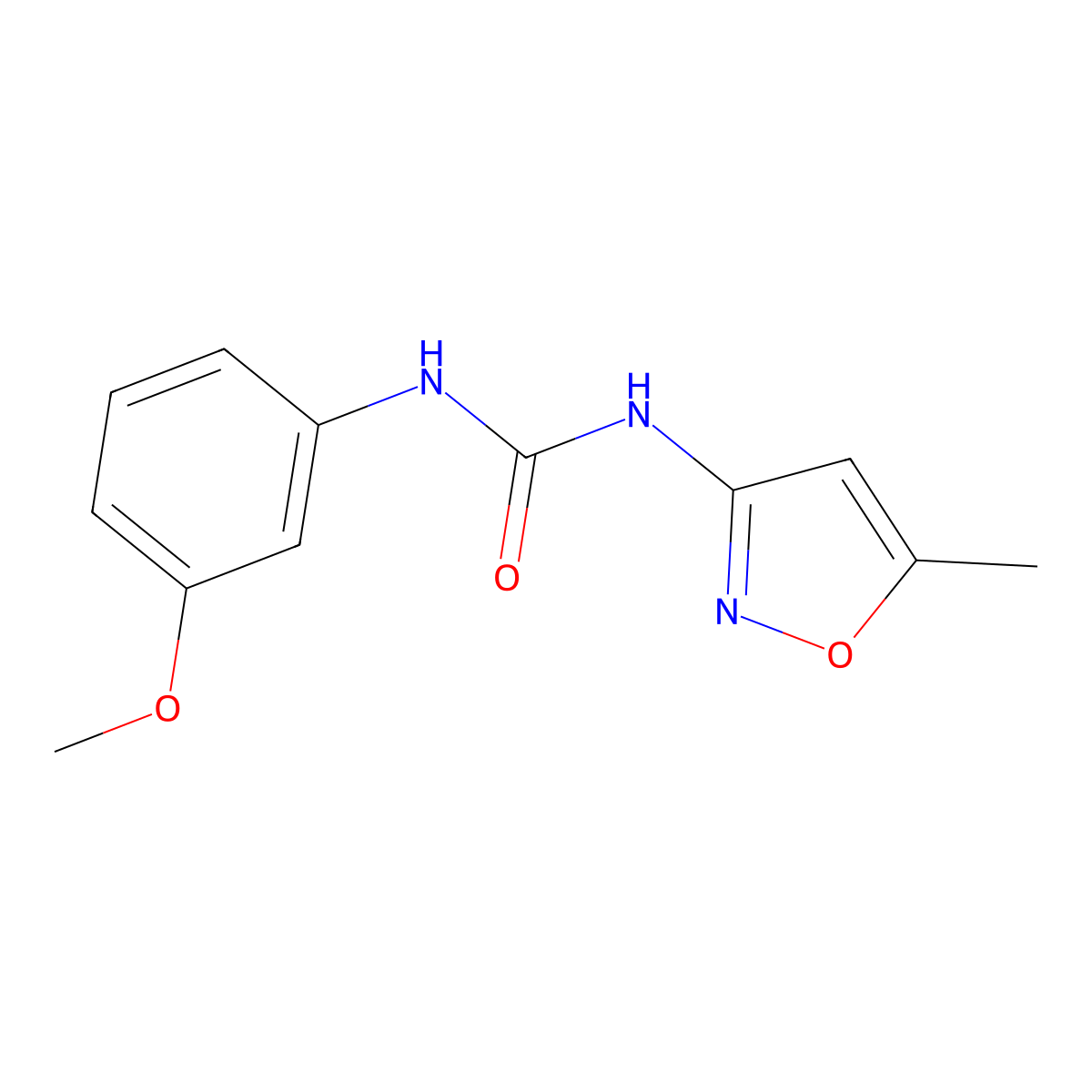1-(3-Methoxyphenyl)-3-(5-methylisoxazol-3-yl)urea molecular structure, CAS 700861-15-0