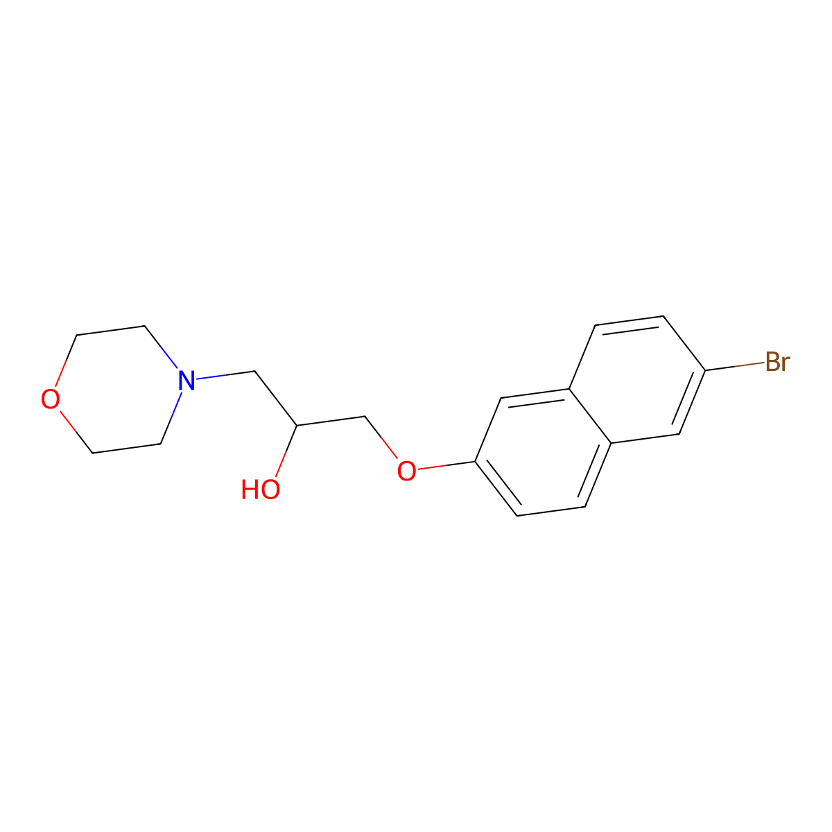 1-(6-Bromo-naphthalen-2-yloxy)-3-morpholin-4-yl-propan-2-ol molecular structure, CAS 700861-41-2
