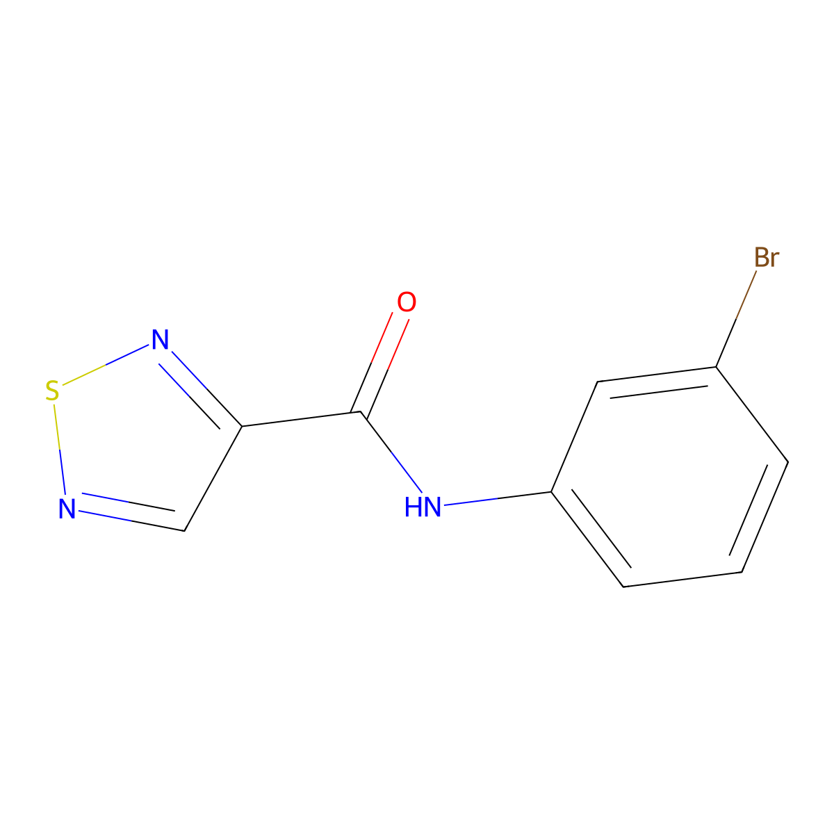 N-(3-bromophenyl)-1,2,5-thiadiazole-3-carboxamide molecular structure, CAS 700861-45-6