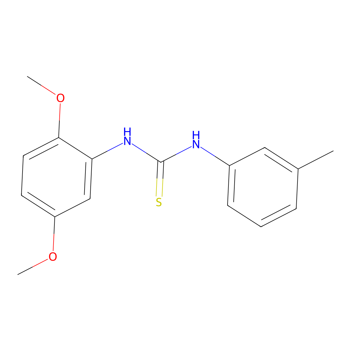 1-(2,5-Dimethoxyphenyl)-3-(3-methylphenyl)thiourea molecular structure, CAS 700861-47-8