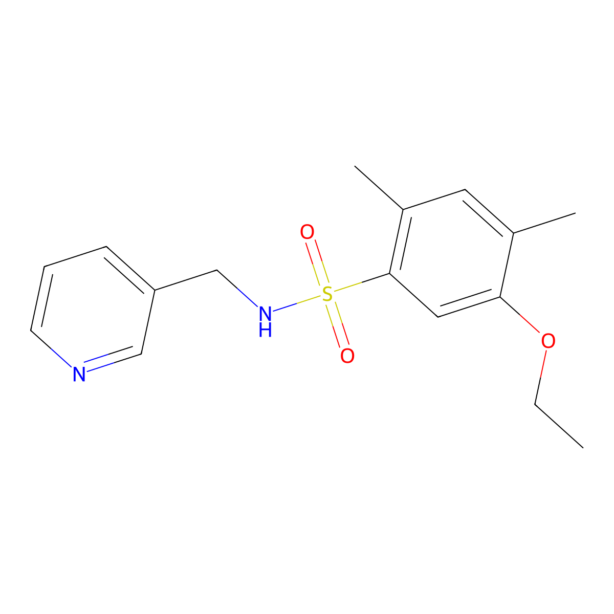 5-ethoxy-2,4-dimethyl-N-(3-pyridinylmethyl)benzenesulfonamide molecular structure, CAS 700861-57-0