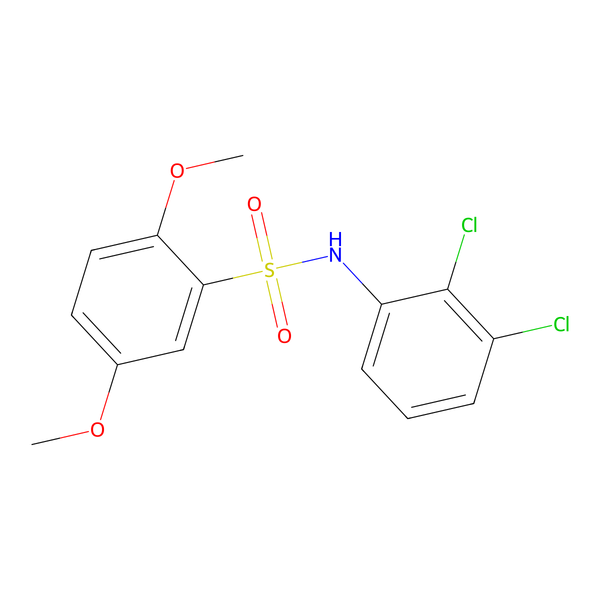 N-(2,3-dichlorophenyl)-2,5-dimethoxybenzenesulfonamide molecular structure, CAS 700861-59-2