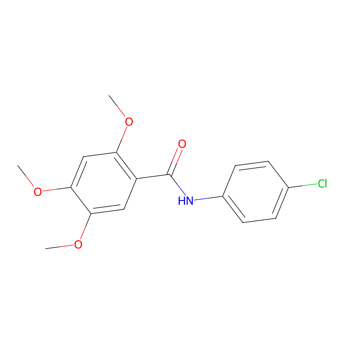 N-(4-chlorophenyl)-2,4,5-trimethoxybenzamide molecular structure, CAS 700861-78-5