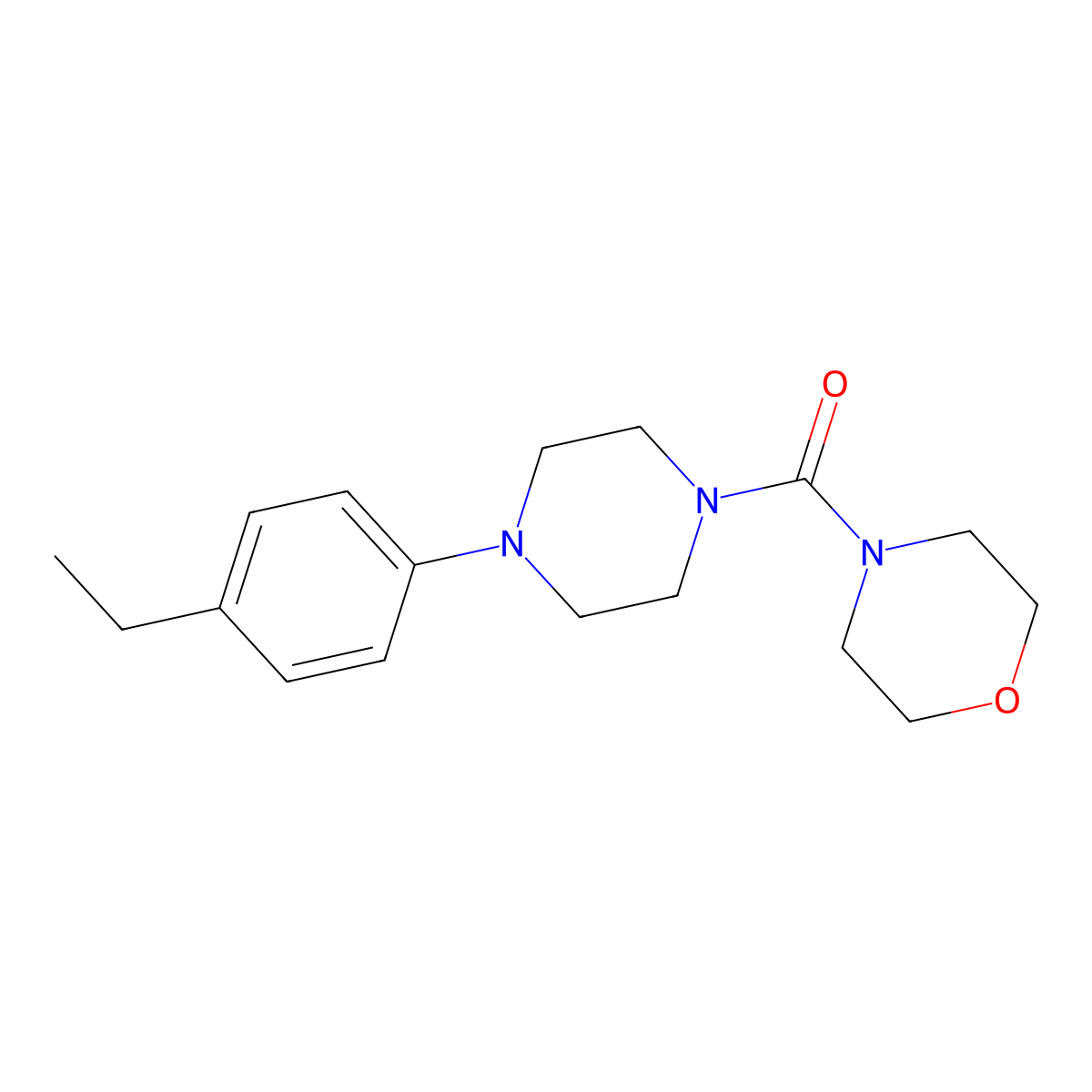 4-(4-Ethylphenyl)piperazinyl morpholin-4-yl ketone molecular structure, CAS 700861-92-3