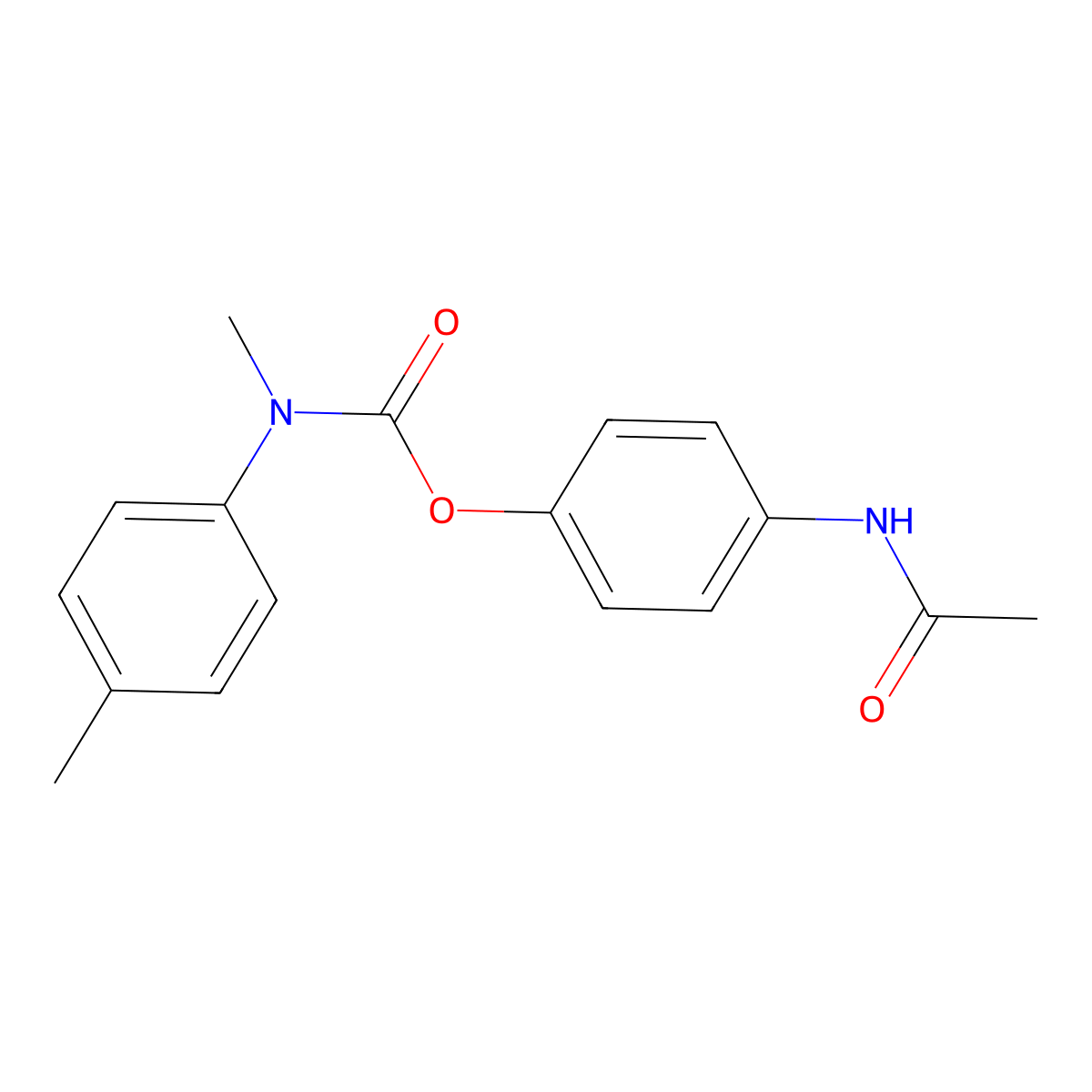 4-(Acetylamino)phenyl methyl(4-methylphenyl)carbamate molecular structure, CAS 700862-03-9
