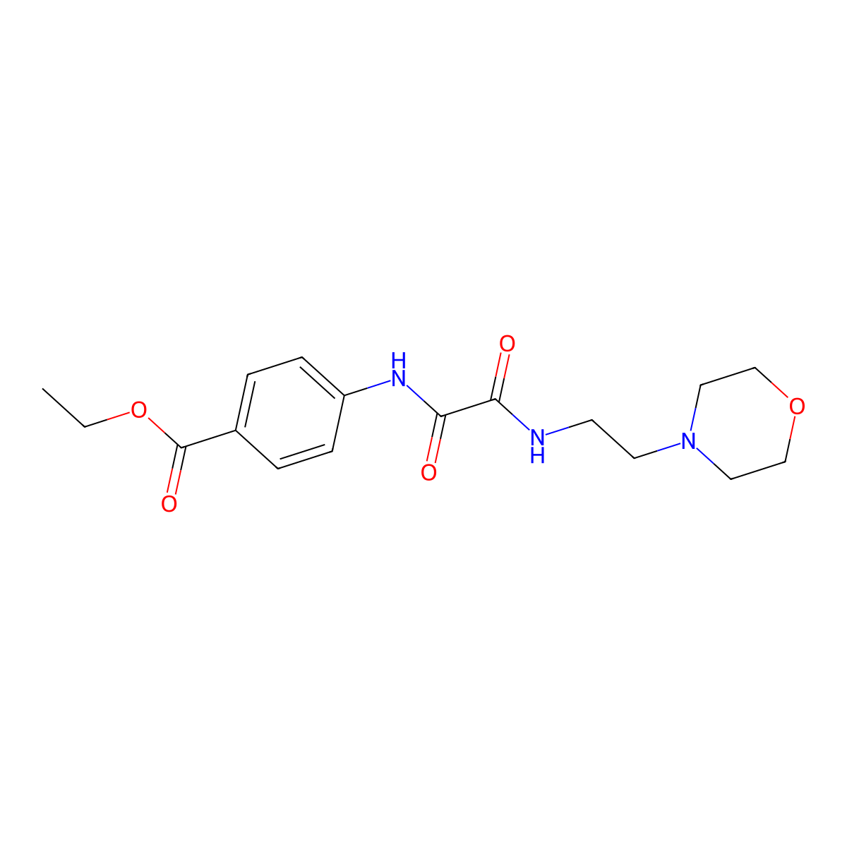Ethyl 4-[[2-(2-morpholin-4-ylethylamino)-2-oxoacetyl]amino]benzoate molecular structure, CAS 700862-08-4