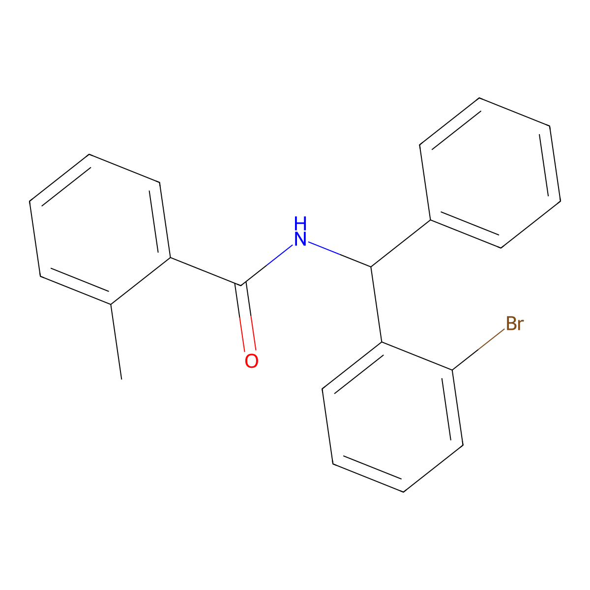 N-[(2-bromophenyl)-phenylmethyl]-2-methylbenzamide molecular structure, CAS 700862-22-2